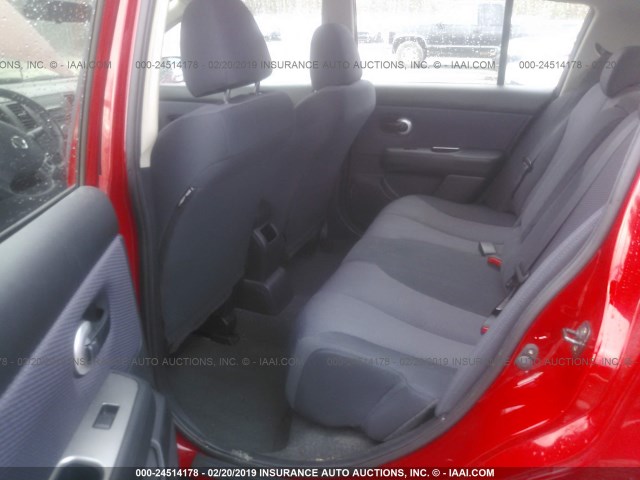 3N1BC13E09L405906 - 2009 NISSAN VERSA S/SL RED photo 8