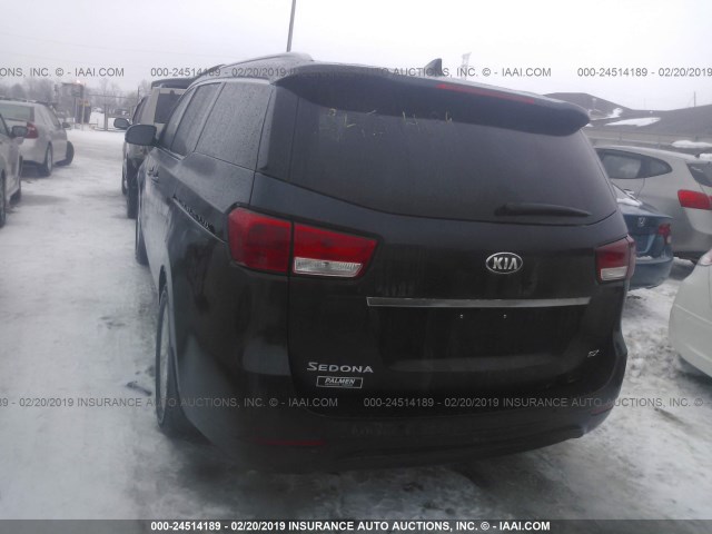 KNDMC5C17F6013442 - 2015 KIA SEDONA EX/SX BLACK photo 3