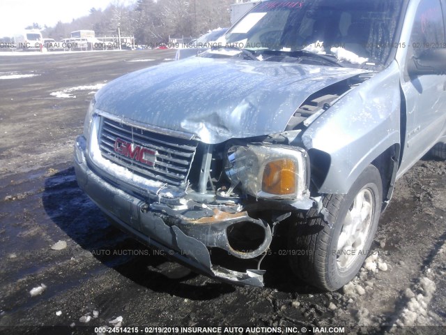 1GKDT13S662349774 - 2006 GMC ENVOY Light Blue photo 6