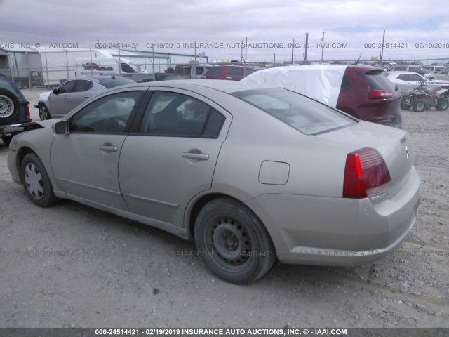 4A3AB36F44E116108 - 2004 MITSUBISHI GALANT ES MEDIUM/LS MEDIUM CREAM photo 3