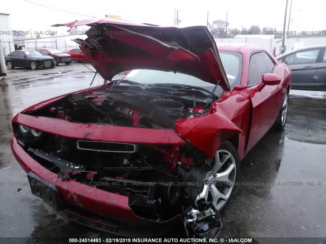 2C3CDZBG8FH912500 - 2015 DODGE CHALLENGER SXT PLUS RED photo 2