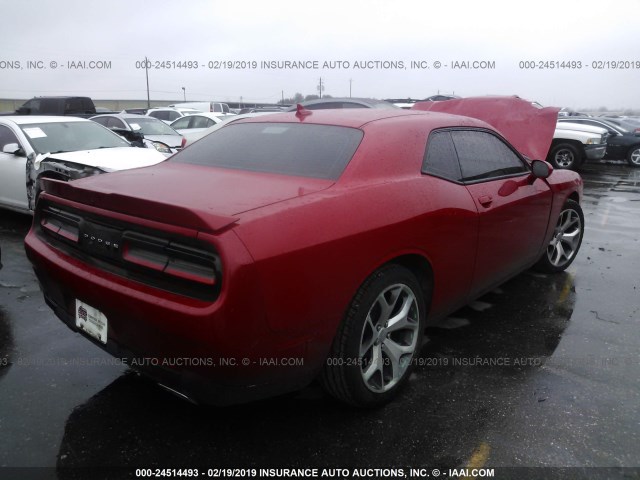 2C3CDZBG8FH912500 - 2015 DODGE CHALLENGER SXT PLUS RED photo 4