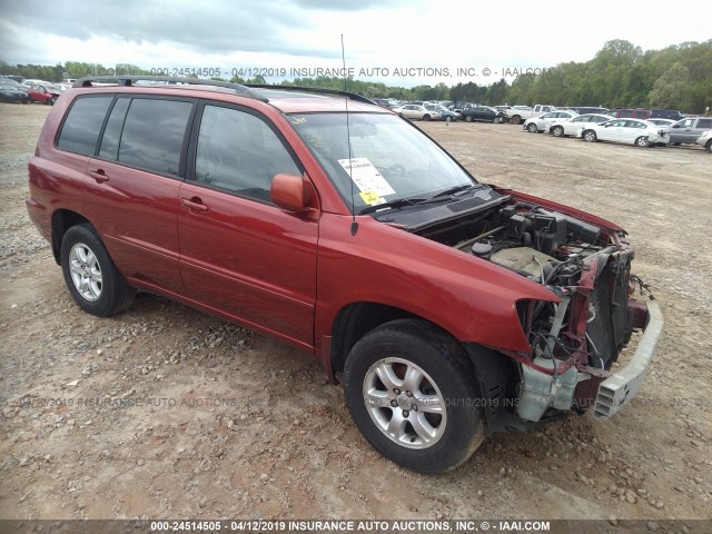 JTEHF21A130158190 - 2003 TOYOTA HIGHLANDER LIMITED RED photo 1