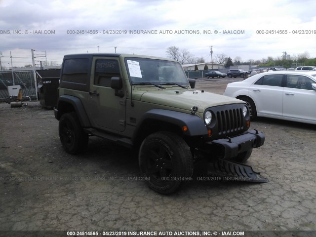 1C4AJWAG5DL606186 - 2013 JEEP WRANGLER SPORT GREEN photo 1