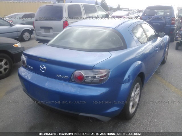 JM1FE17N840120900 - 2004 MAZDA RX8 BLUE photo 4