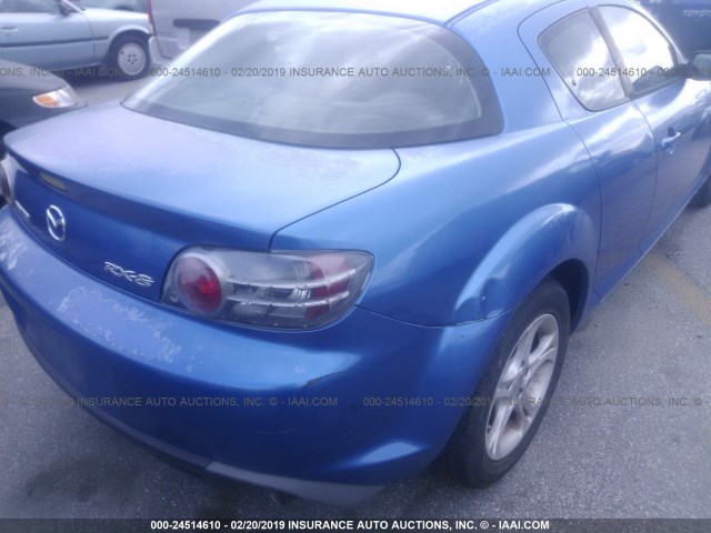 JM1FE17N840120900 - 2004 MAZDA RX8 BLUE photo 6