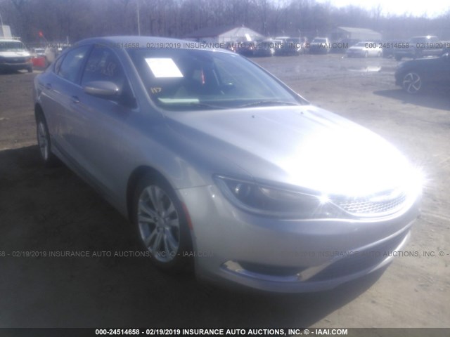 1C3CCCAB6FN646407 - 2015 CHRYSLER 200 LIMITED SILVER photo 1