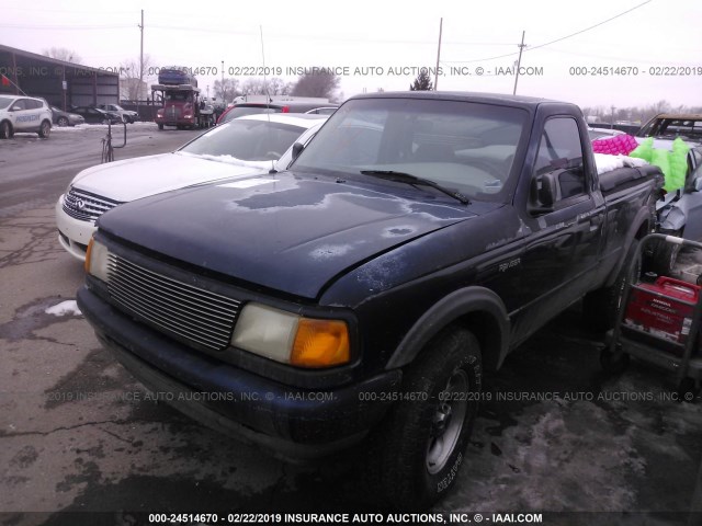 1FTCR11U6VPB04551 - 1997 FORD RANGER Dark Blue photo 2