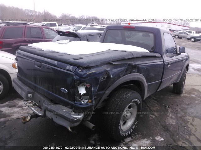 1FTCR11U6VPB04551 - 1997 FORD RANGER Dark Blue photo 4