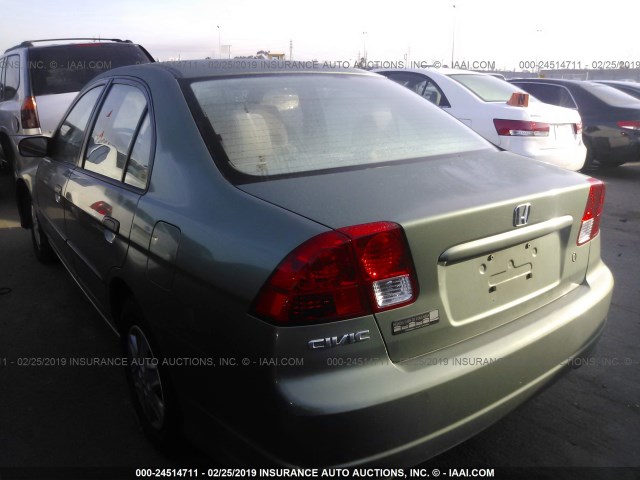 1HGES16344L006624 - 2004 HONDA CIVIC DX VP Yaşıl foto 3