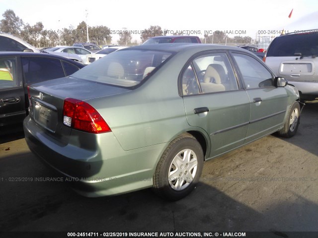 1HGES16344L006624 - 2004 HONDA CIVIC DX VP Yaşıl foto 4