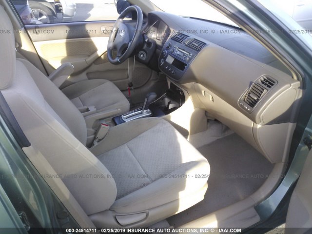 1HGES16344L006624 - 2004 HONDA CIVIC DX VP Yaşıl foto 5