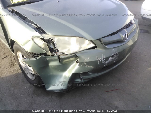 1HGES16344L006624 - 2004 HONDA CIVIC DX VP Yaşıl foto 6