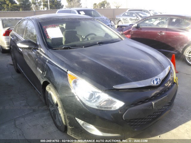 KMHEC4A41EA110400 - 2014 HYUNDAI SONATA HYBRID BLACK photo 1