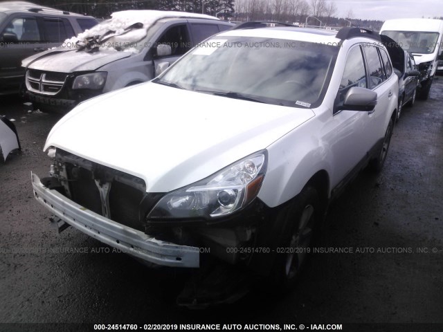 4S4BRDSCXD2282232 - 2013 SUBARU OUTBACK 3.6R LIMITED WHITE photo 2