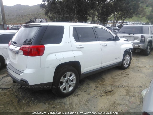 2CTFLREC1B6356433 - 2011 GMC TERRAIN SLE WHITE photo 4