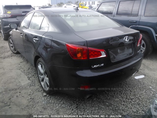 JTHBK262995096152 - 2009 LEXUS IS 250 BLACK photo 3