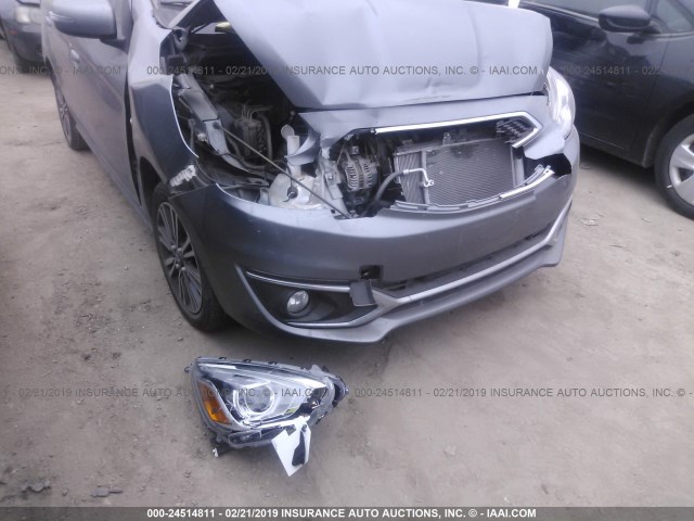 ML32A5HJ6JH009386 - 2018 MITSUBISHI MIRAGE GT GRAY photo 6