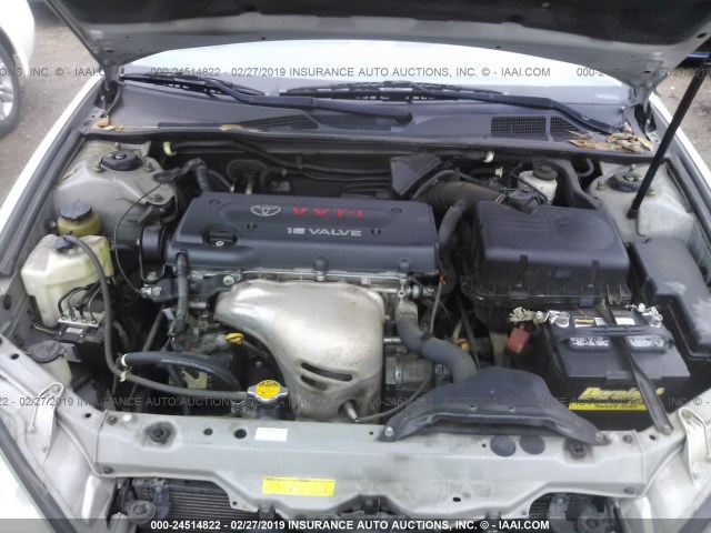 4T1BE32K94U895735 - 2004 TOYOTA CAMRY LE/XLE/SE SILVER photo 10