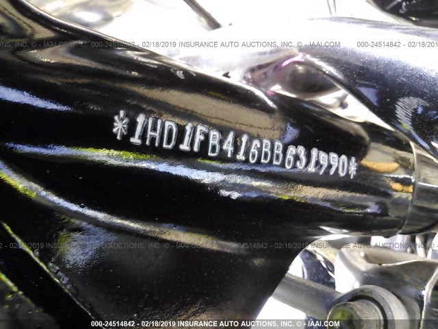 1HD1FB416BB631990 - 2011 HARLEY-DAVIDSON FLHR BLACK photo 10