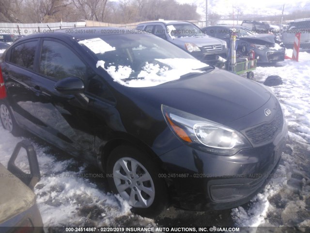 KNADM4A32D6211576 - 2013 KIA RIO LX BLACK photo 1