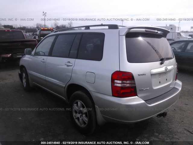 JTEHF21A520047334 - 2002 TOYOTA HIGHLANDER LIMITED SILVER photo 3