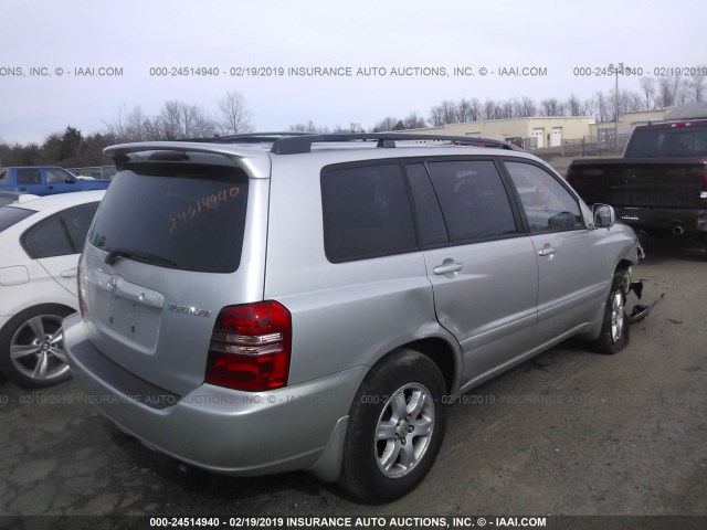 JTEHF21A520047334 - 2002 TOYOTA HIGHLANDER LIMITED SILVER photo 4