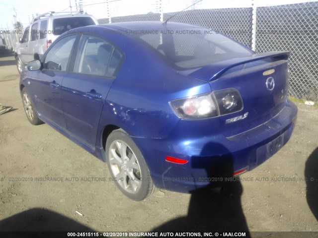 JM1BK324571732391 - 2007 MAZDA 3 S BLUE photo 3