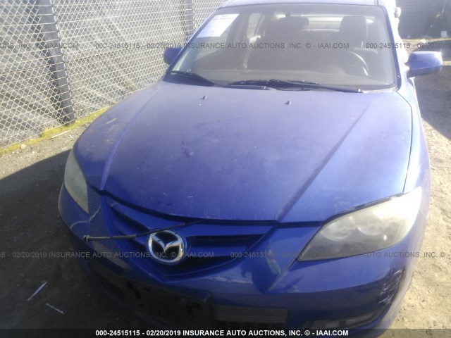 JM1BK324571732391 - 2007 MAZDA 3 S BLUE photo 6