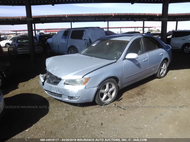 5NPEU46F77H180782 - 2007 HYUNDAI SONATA SE/LIMITED BLUE photo 2