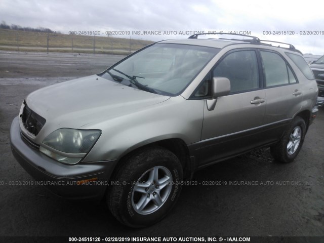 JT6HF10U9X0044803 - 1999 LEXUS RX 300 TAN photo 2