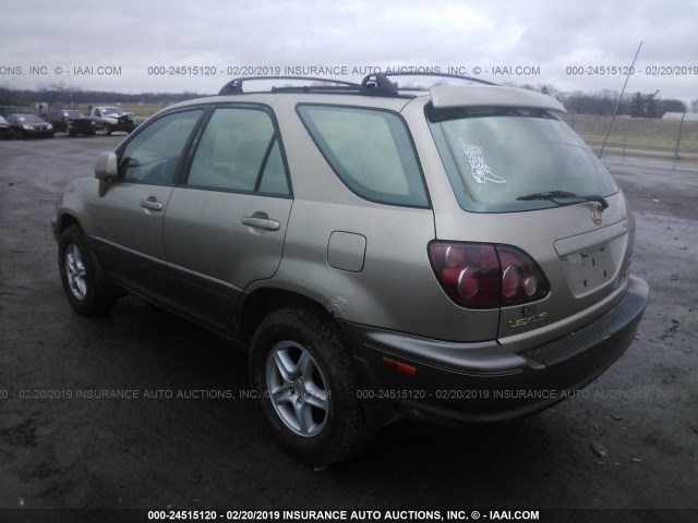 JT6HF10U9X0044803 - 1999 LEXUS RX 300 TAN photo 3