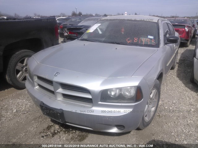 2B3KA43R57H681495 - 2007 DODGE CHARGER SE/SXT SILVER photo 2