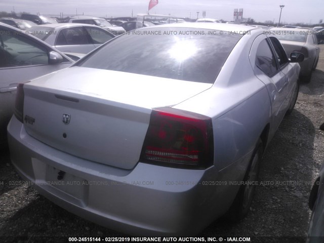 2B3KA43R57H681495 - 2007 DODGE CHARGER SE/SXT SILVER photo 4