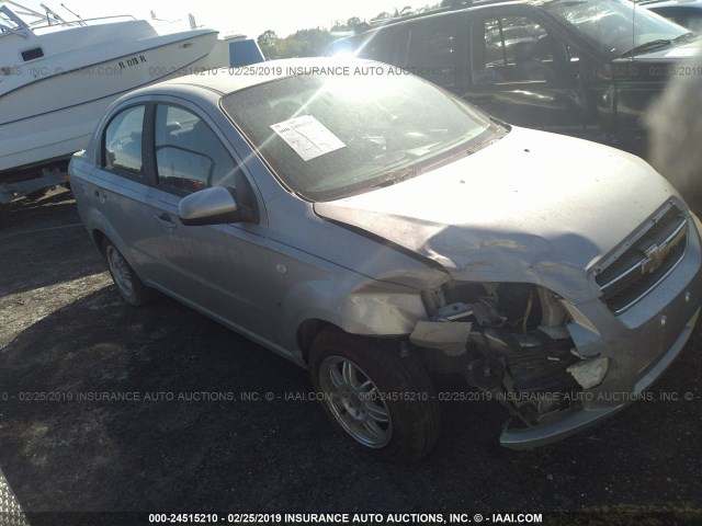 KL1TD56667B124922 - 2007 CHEVROLET AVEO LS SILVER photo 1