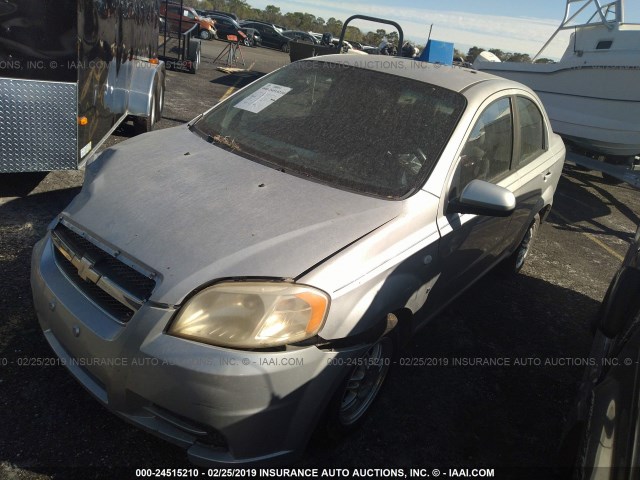 KL1TD56667B124922 - 2007 CHEVROLET AVEO LS SILVER photo 2