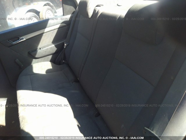 KL1TD56667B124922 - 2007 CHEVROLET AVEO LS SILVER photo 8