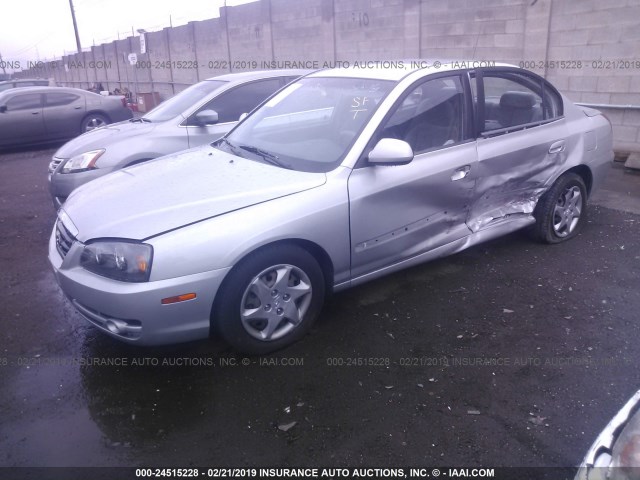 KMHDN46D65U084650 - 2005 HYUNDAI ELANTRA GLS/GT SILVER photo 2