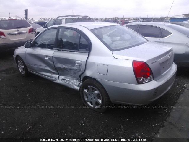 KMHDN46D65U084650 - 2005 HYUNDAI ELANTRA GLS/GT SILVER photo 3