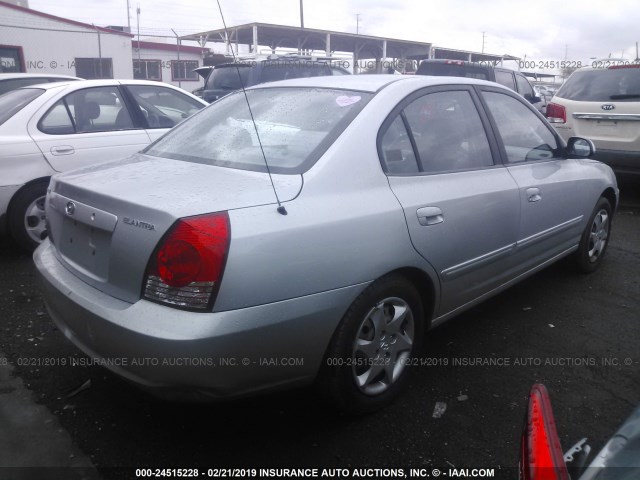 KMHDN46D65U084650 - 2005 HYUNDAI ELANTRA GLS/GT SILVER photo 4