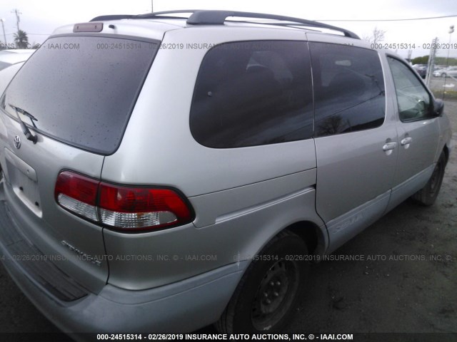 4T3ZF13C41U373797 - 2001 TOYOTA SIENNA LE/XLE SILVER photo 4