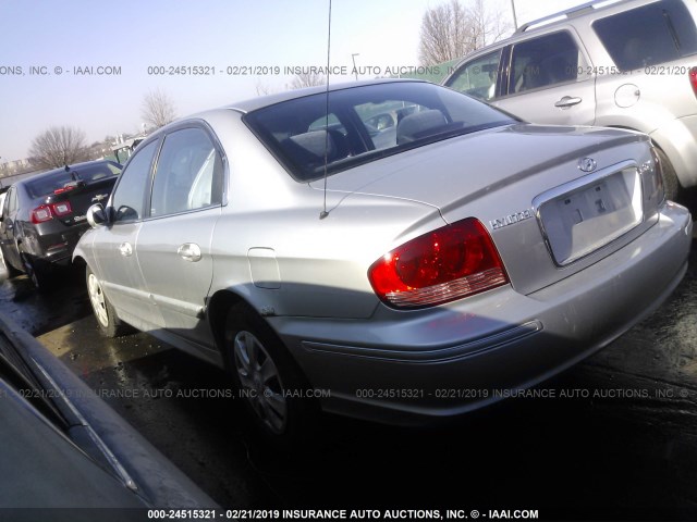 KMHWF25S55A184895 - 2005 HYUNDAI SONATA GL SILVER photo 3