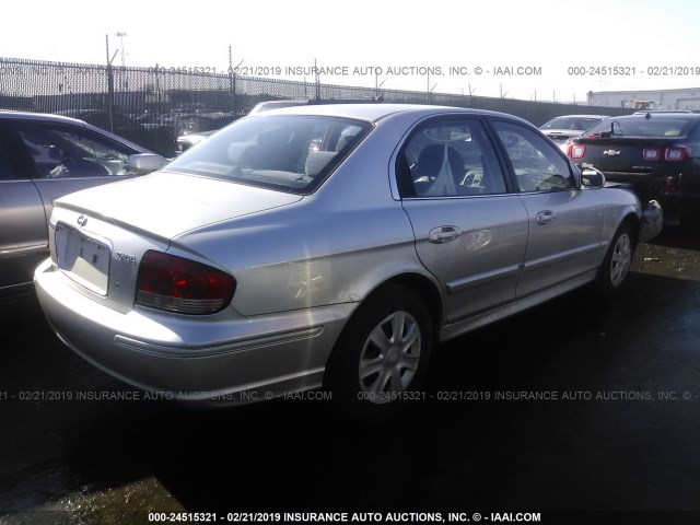 KMHWF25S55A184895 - 2005 HYUNDAI SONATA GL SILVER photo 4