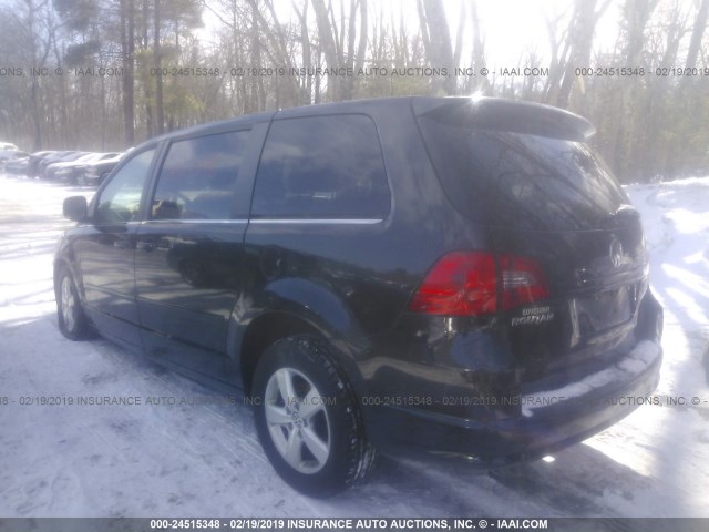 2V4RW3D13AR294971 - 2010 VOLKSWAGEN ROUTAN SE BLACK photo 3