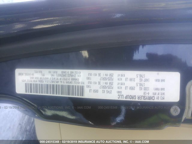 2V4RW3D13AR294971 - 2010 VOLKSWAGEN ROUTAN SE BLACK photo 9