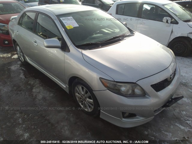 1NXBU4EE8AZ242470 - 2010 TOYOTA COROLLA S/LE/XLE SILVER photo 1