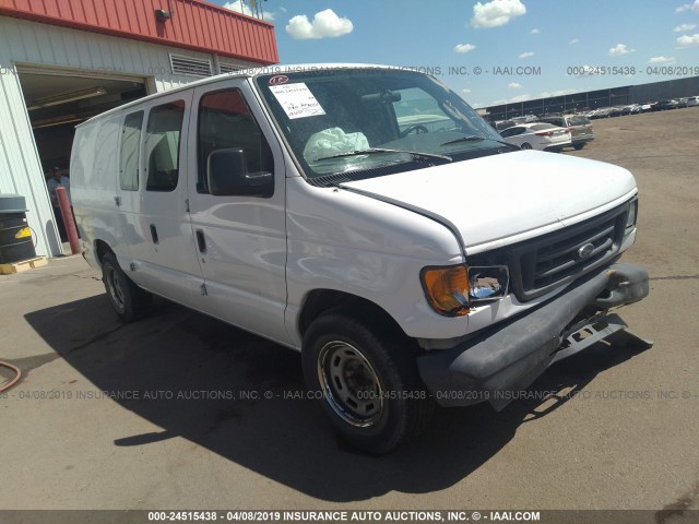 1FTRE14W55HA16278 - 2005 FORD ECONOLINE E150 VAN WHITE photo 1