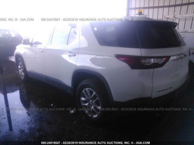 1GNEVFKW9JJ149232 - 2018 CHEVROLET TRAVERSE LS WHITE photo 3