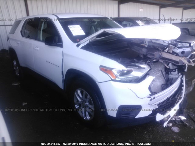 1GNEVFKW9JJ149232 - 2018 CHEVROLET TRAVERSE LS WHITE photo 6