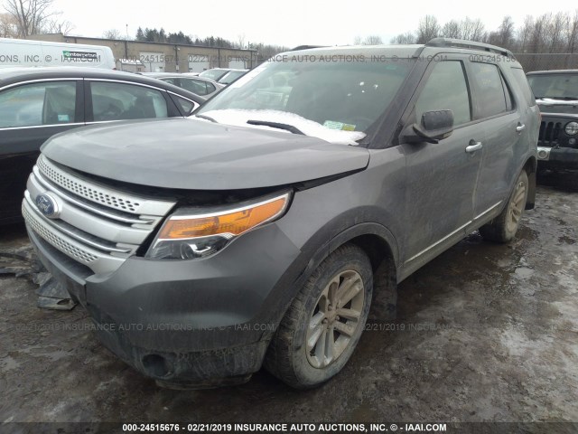 1FMHK8D88CGA10794 - 2012 FORD EXPLORER XLT GRAY photo 2